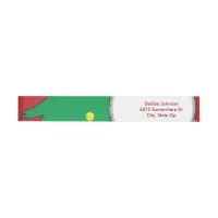 Christmas Tree with Your Photos Wrap Around Address Label