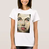 Artsy Unique Digital Art | Pretty Lady Abstract T-Shirt