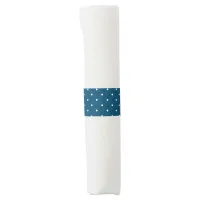 Sophisticated Tiny White Spots on Blue Napkin Bands