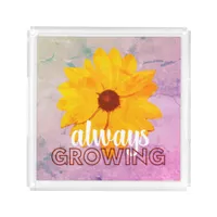 Black-Eyed Susan Encouragement Photo Art Acrylic Tray