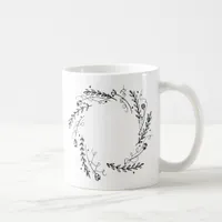 Vintage Floral Wreath Coffee Mug