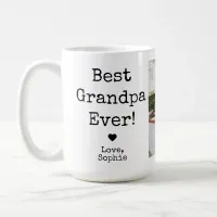 Best Grandpa Ever with Picture | Custom Text Coffee Mug