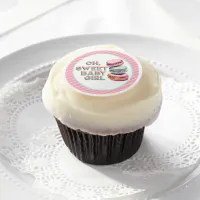 Oh Sweet Baby Girl Macaron Themed Baby Shower Edible Frosting Rounds