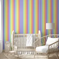 [Classic Stripes] Rainbow Retro Candy Stripes Wallpaper