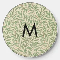 William Morris Willow Bough Pattern Monogrammed Wireless Charger