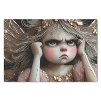 Cute Fairy With An Attitude Decopage Tissue Paper