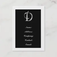 Monogram D business cards