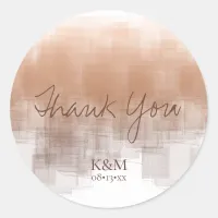 Watercolor Reflections Thank You Clay ID774 Classic Round Sticker