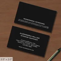 Simple Black and White Business Card