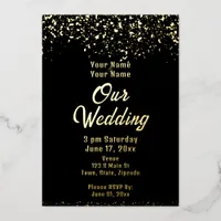 Black and Gold Foil Wedding