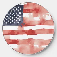 Patriotic Watercolor USA Flag Wireless Charger