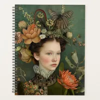 Botanical Illustration Girl and Flowers Planner