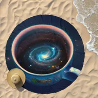 Cosmic Coffee Cup Beach Towel