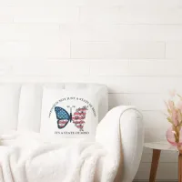 4th of July Butterfly  Throw Pillow