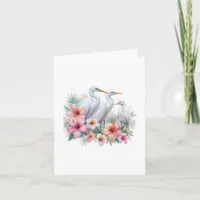 Tropical Bird Coastal Egret Blank Note Card