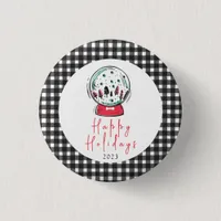 Magical Snow Globe Christmas Party Button