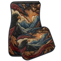 Majestic Eagle Scenic Artwork Car Floor Mat