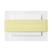 Modern Elegant Yellow Invitation Belly Band