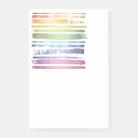 Equality Love Rainbow Brush Strokes LGBTQ ID656 Post-it Notes