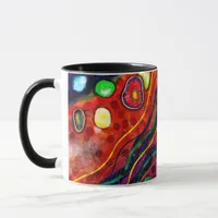 Red, Blue, Copper, Green, Purple Abstract Modern Mug