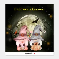 Halloween Gnomes Full Moon Vinyl Sticker