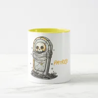 Spooky Tombstone Skeleton Mug