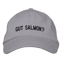 Black and Grey Gut Salmon? Embroidered Baseball Hat