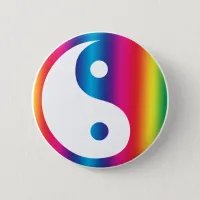 Rainbow Yin Yang Button