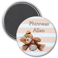 Personalized Baby Name Magnet with cute Teddy Bear