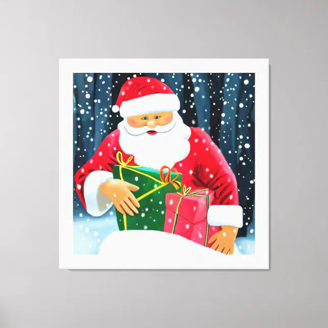 Santa in the snow - Santa in the snow Canvas Print