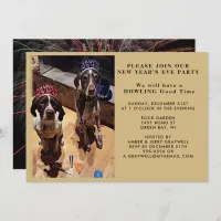 New Year’s Eve Party Dogs and Fireworks Invitation