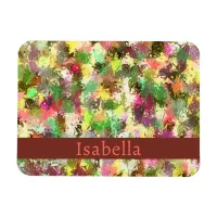 Paint Splatter Autumn Color Leaves Abstract Magnet
