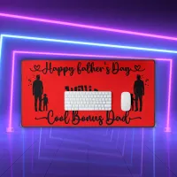 Cool Bonus Dad Happy Father's Day | Desk Mat