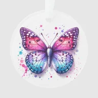 Personalized Christmas Butterfly Holiday Keepsake Ornament