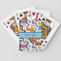 Mod Abstract Beach Theme with Starfish Poker Cards