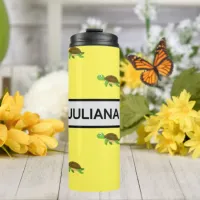 Yellow Black Modern Turtle Tumbler