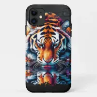 Reflection of Tiger Drinking Water iPhone 11 Case