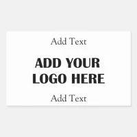 Add your Business Logo and Info  Rectangular Sticker