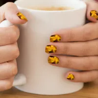 Sunflower Swirl Minx Nail Art