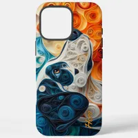 Colorful Dalmatian Portrait iPhone 16 Pro Max Case