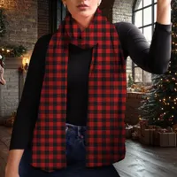 Red And Black Buffalo Plaid Christmas Scarf