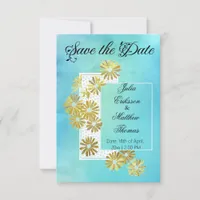 Golden Daisy Dream Elegance Romance Vintage Chic Save The Date