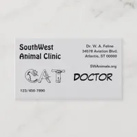 Bus. Card - Animal Font Veterinarian 