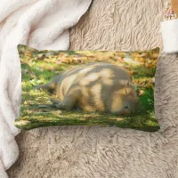 Cute Capybara Dreams in the Summer Sun Lumbar Pillow