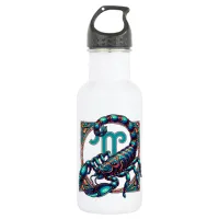 Horoscope Sign Scorpio | Blue Scorpion Stainless Steel Water Bottle