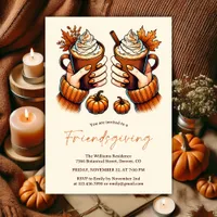 Watercolor Fall Colors Pumpkin Spice Friendsgiving Invitation