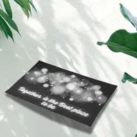 White Glow 'Together is the Best place to Be' | Cloth Placemat