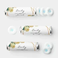 Yellow Floral Wed Elegant Gold Glitter Geometric Breath Savers® Mints