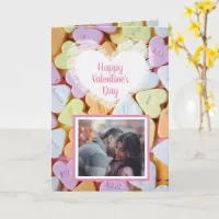 Happy Valentine's Day Candy Hearts Photo Card