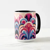 1920 Retro Art Deco Pink, Purple, Blue Modern Mug